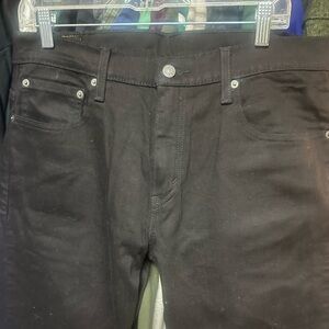 Levi’s 569 Men's Black Jeans black stitching 32X34 MINT COND